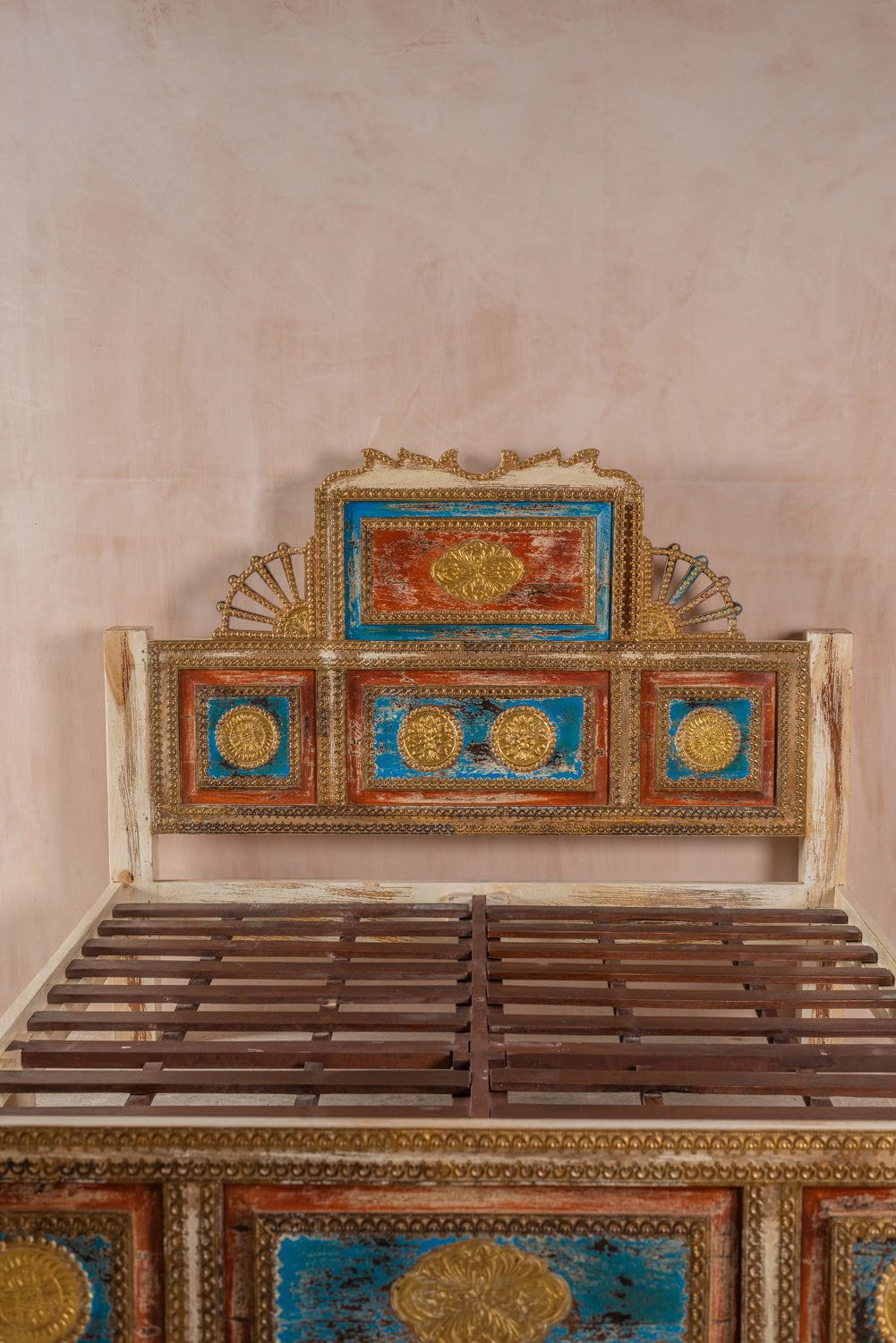 Ian Snow Ltd Bohemian Carved Bed with Vintage Finish