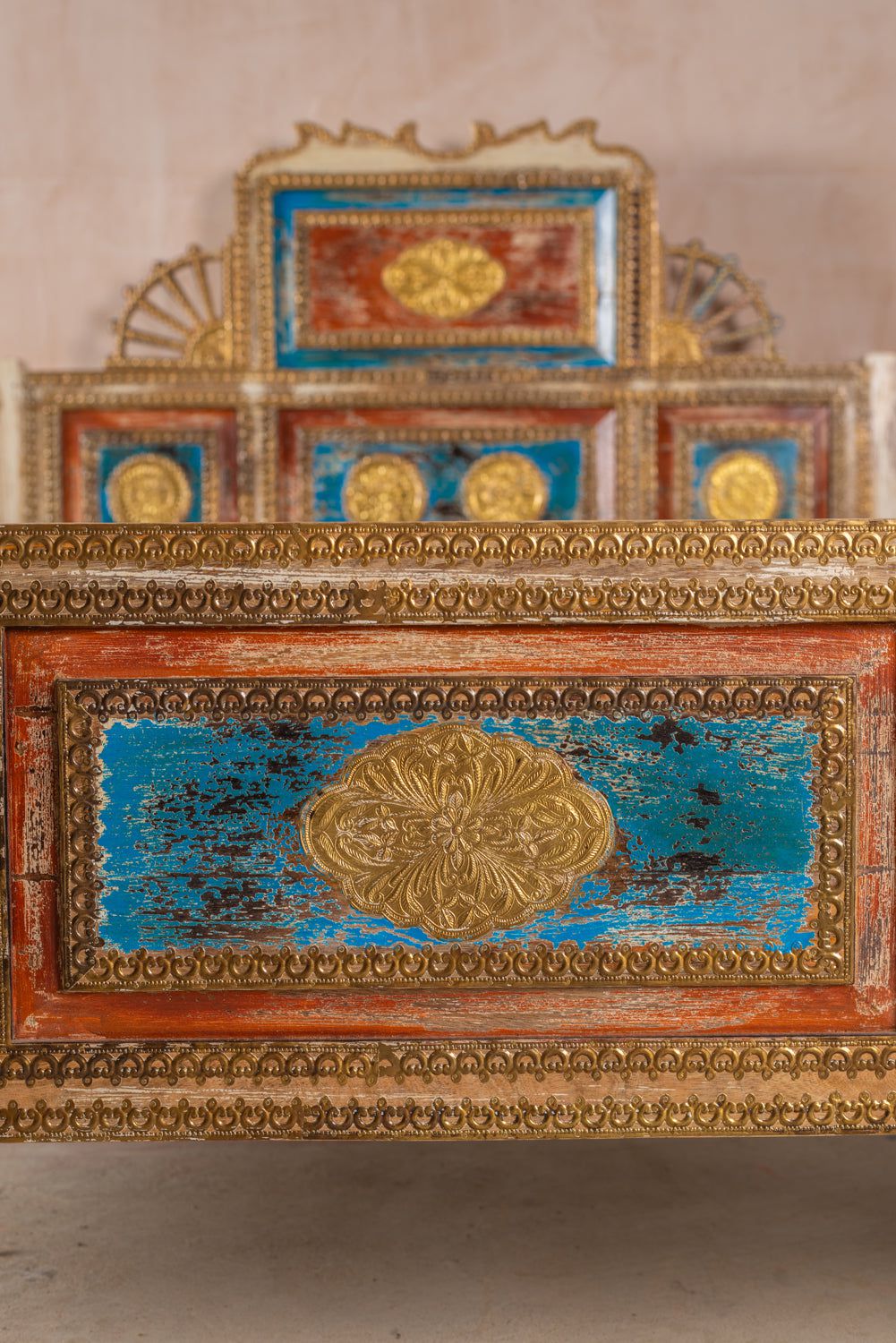 Ian Snow Ltd Bohemian Carved Bed with Vintage Finish