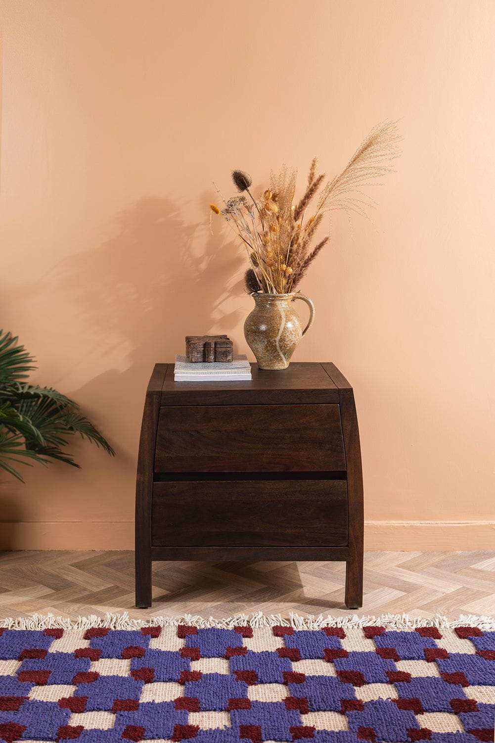 Ian Snow Ltd Ellroy Acacia Wood Drift Finish Bedside Table