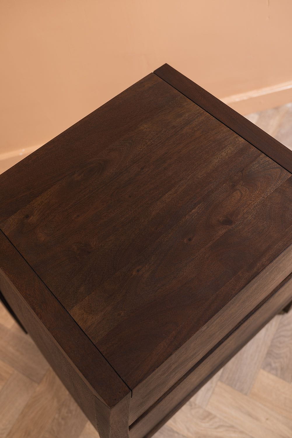 Ian Snow Ltd Ellroy Acacia Wood Drift Finish Bedside Table