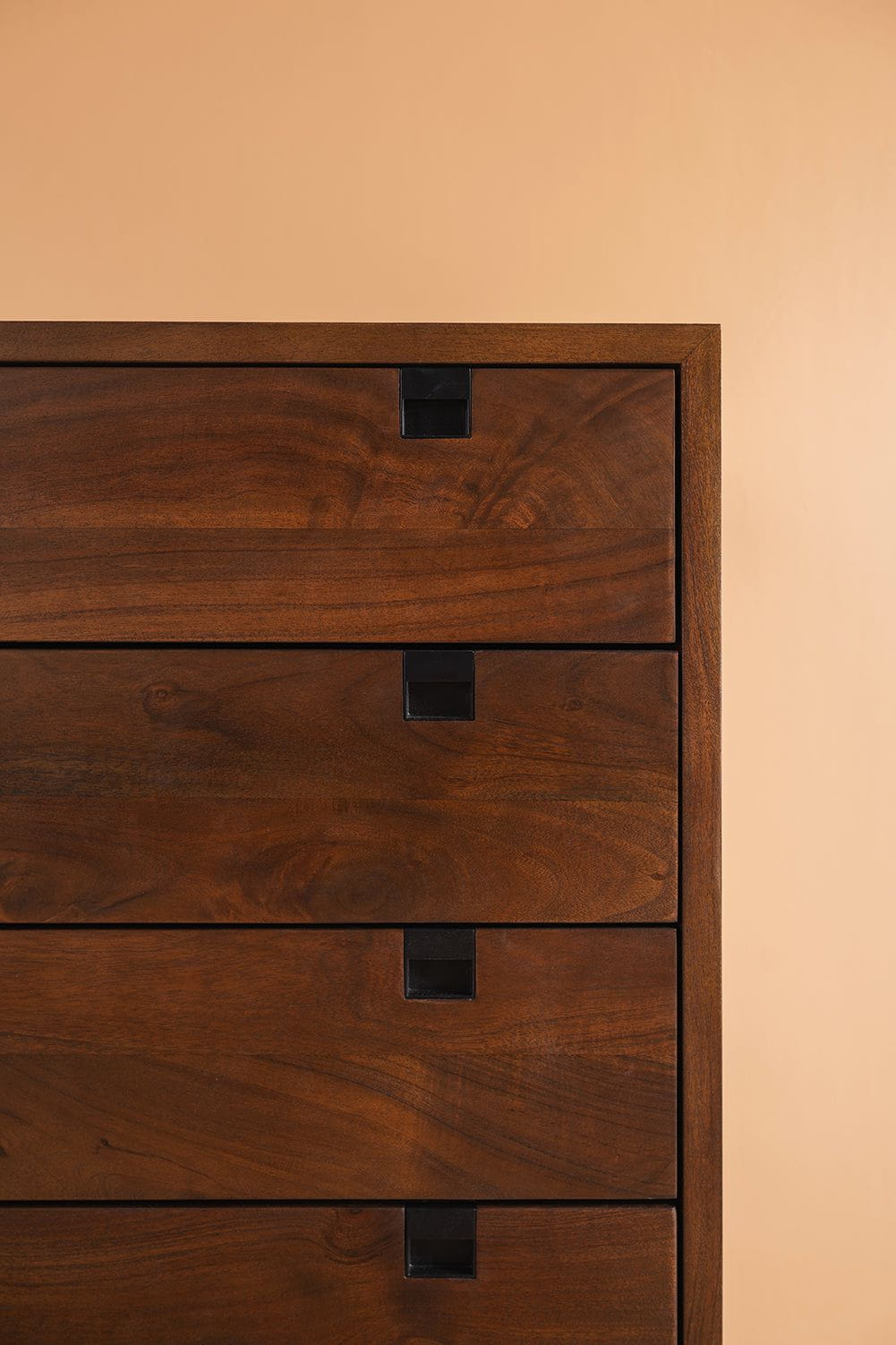 Ian Snow Ltd Conrad Acacia Wood Umber Finish Chest of Drawers