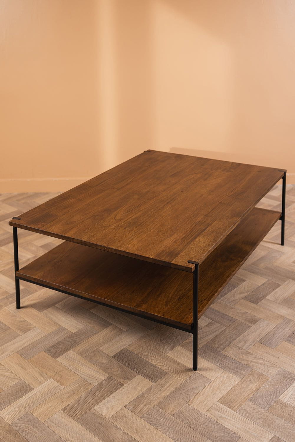 Ian Snow Ltd Conrad Acacia Wood Umber Finish Coffee Table