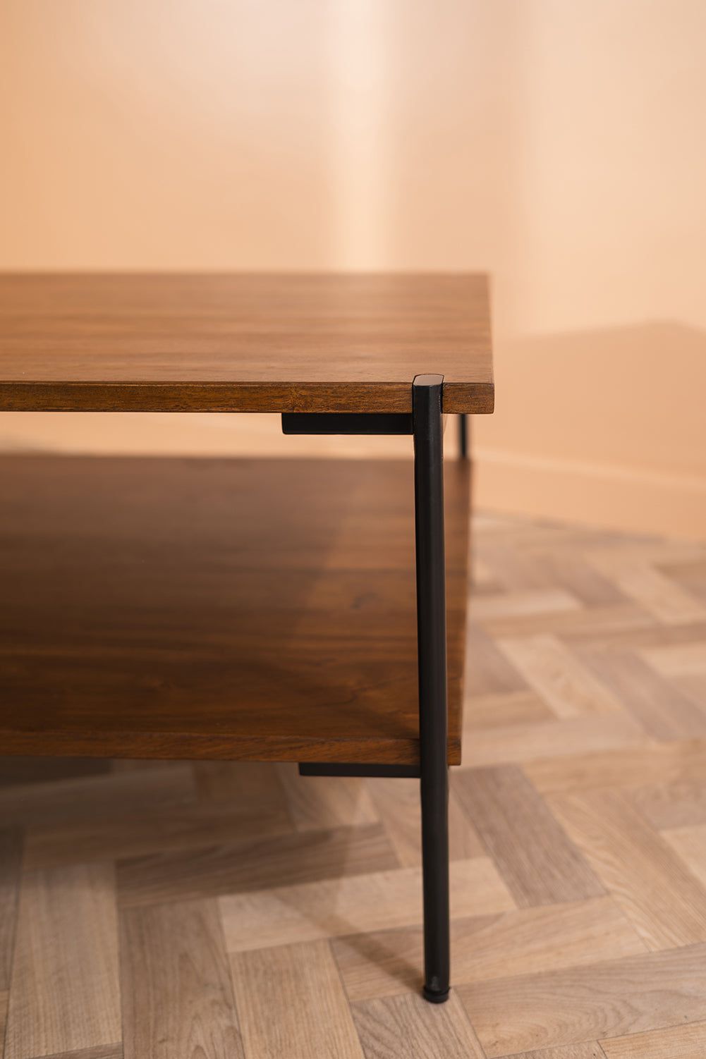 Ian Snow Ltd Conrad Acacia Wood Umber Finish Coffee Table