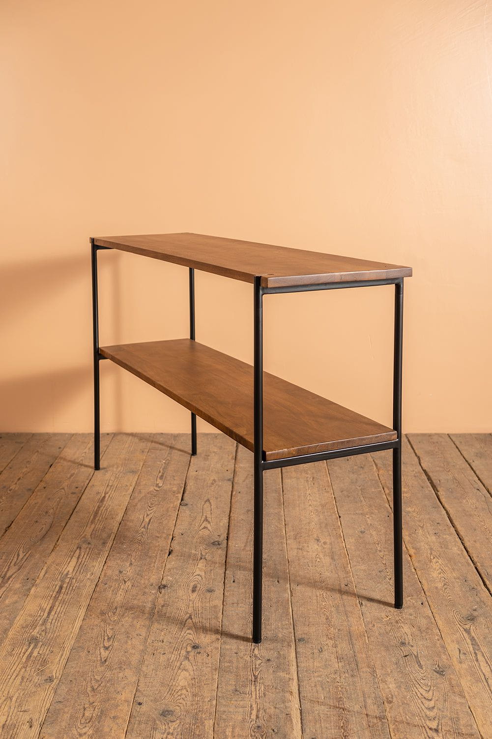 Ian Snow Ltd Conrad Acacia Wood Umber Finish Console Table