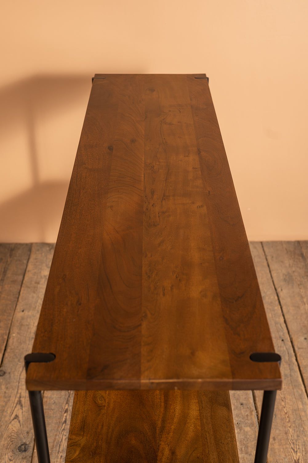 Ian Snow Ltd Conrad Acacia Wood Umber Finish Console Table