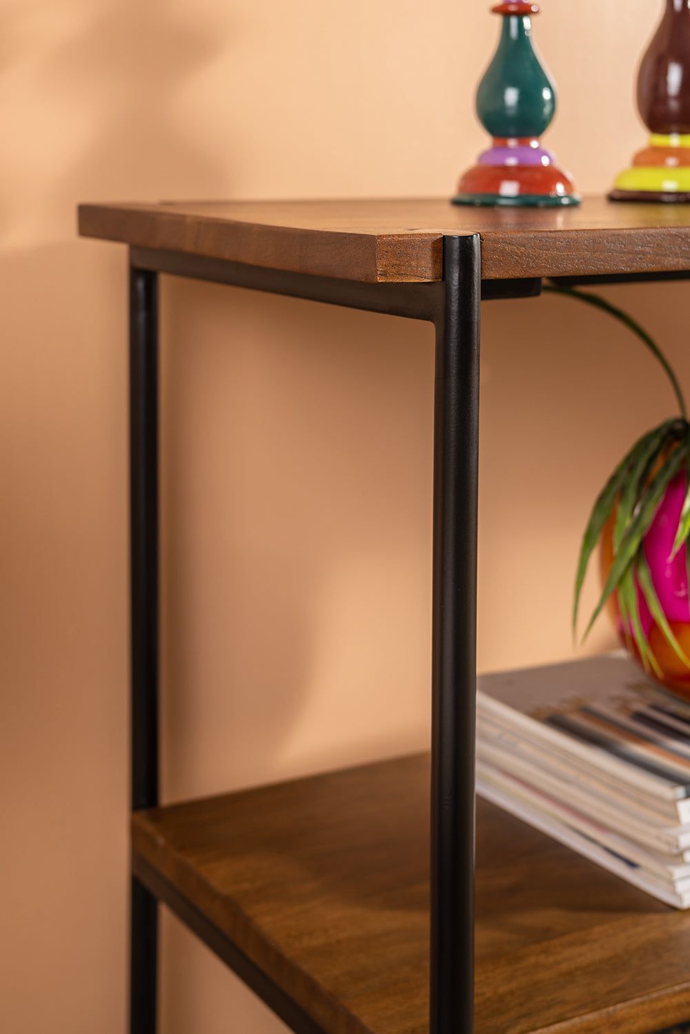Ian Snow Ltd Conrad Acacia Wood Umber Finish Console Table