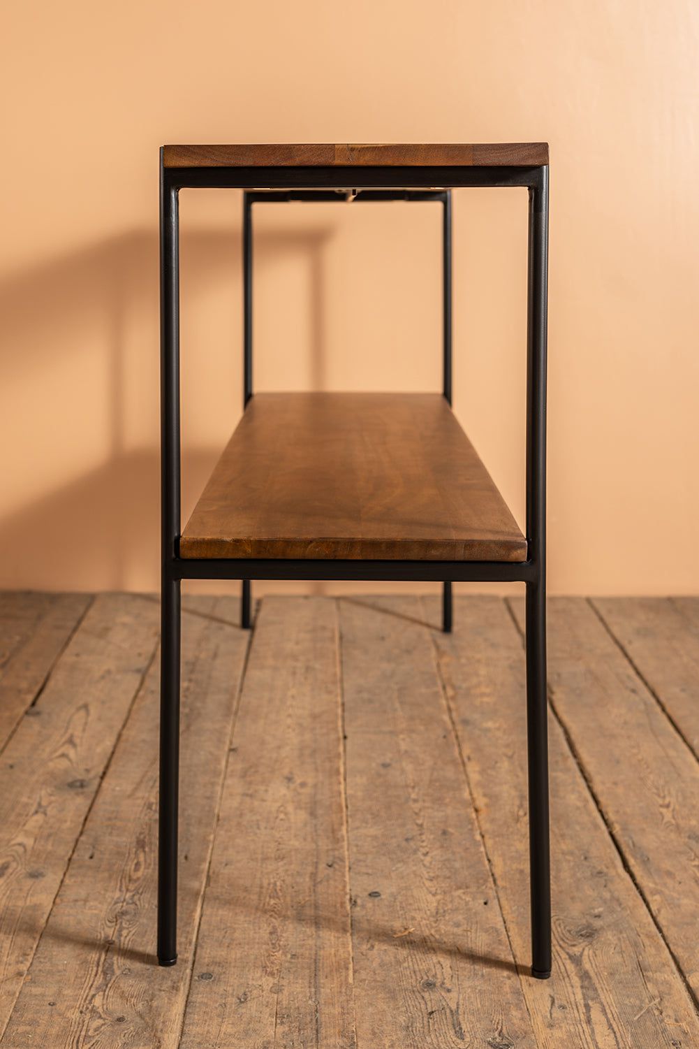 Ian Snow Ltd Conrad Acacia Wood Umber Finish Console Table