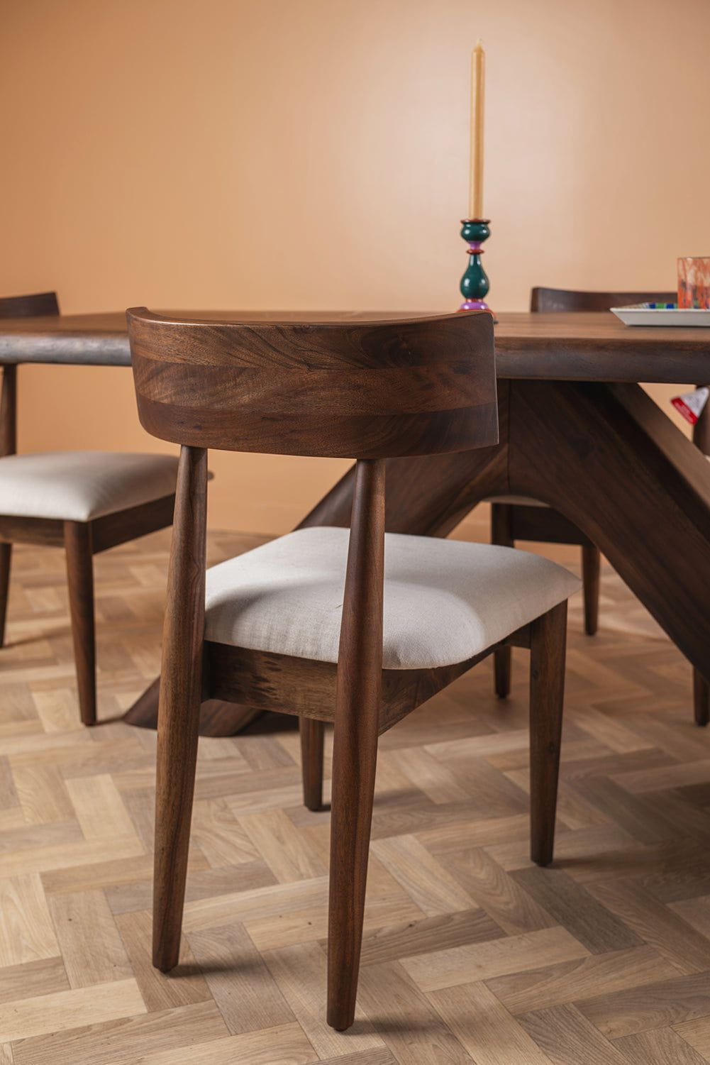 Ian Snow Ltd Capra Acacia Wood Vinegar Finish Dining Table