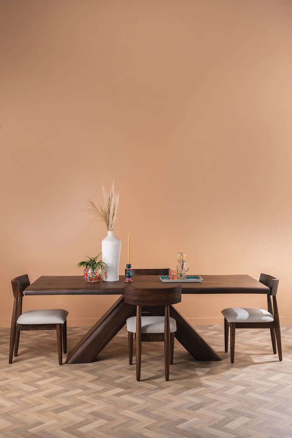 Ian Snow Ltd Capra Acacia Wood Vinegar Finish Dining Table