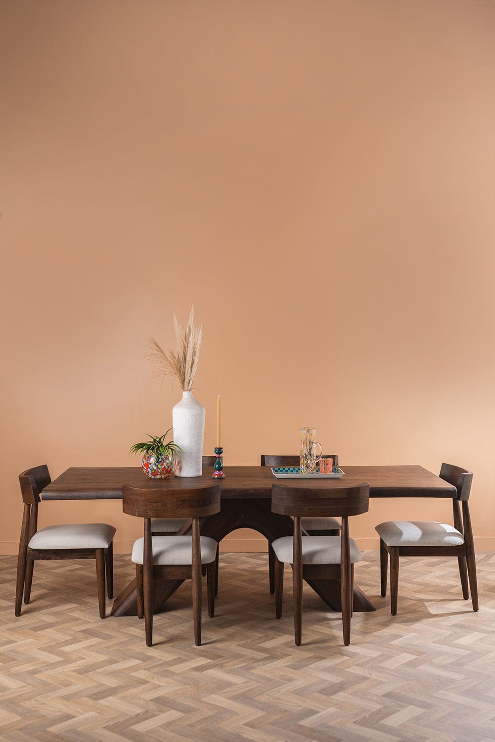 Ian Snow Ltd Capra Acacia Wood Vinegar Finish Dining Table