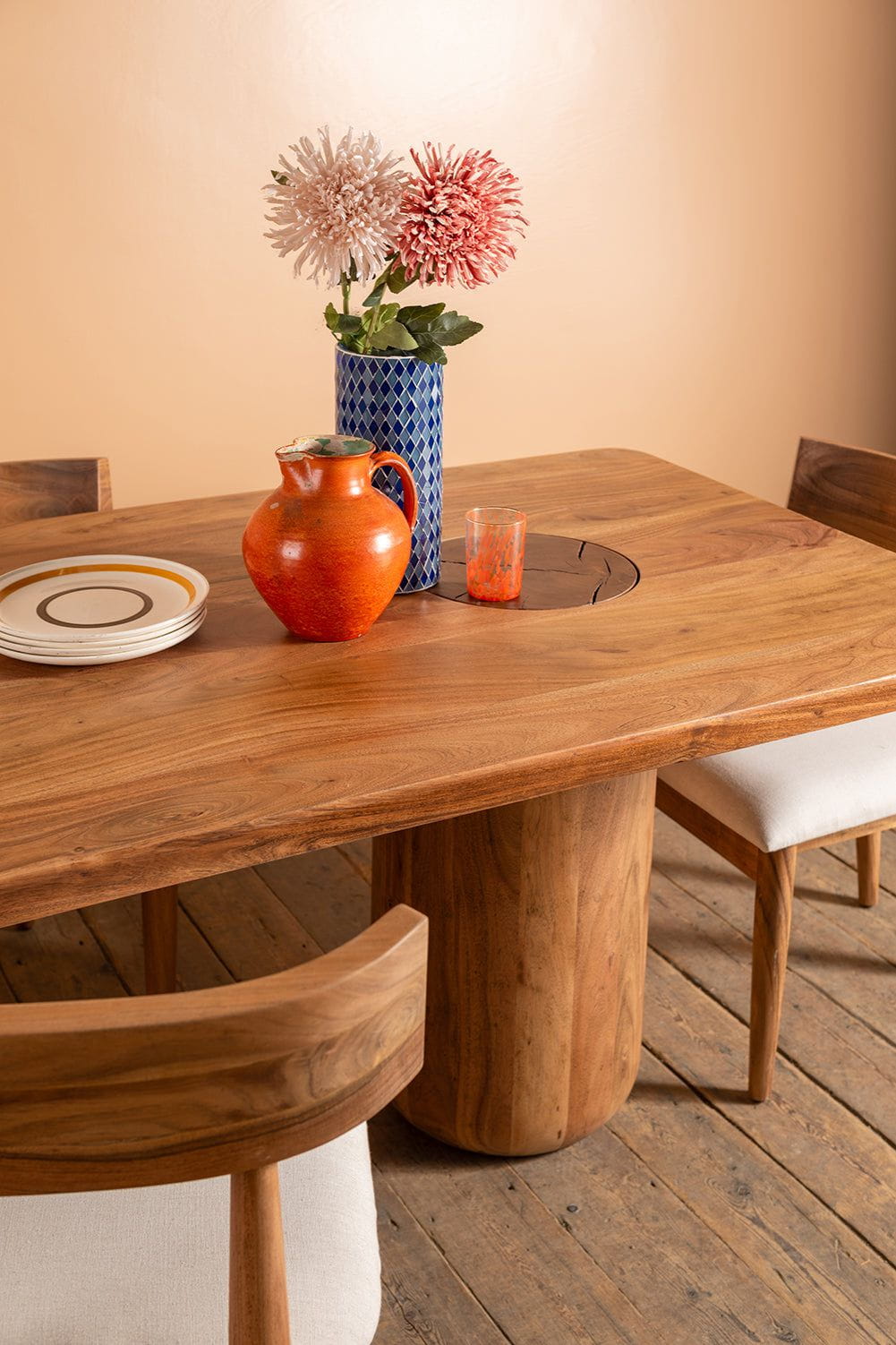 Ian Snow Ltd Landis Acacia Wood Natural Finish Dining Table