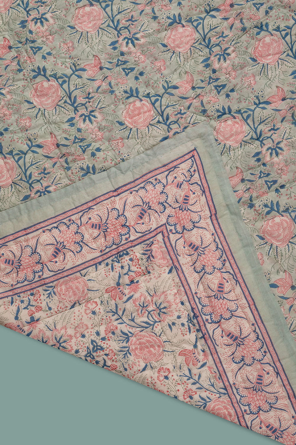 Ian Snow Ltd Amelia Hand Block Print Cotton Quilt