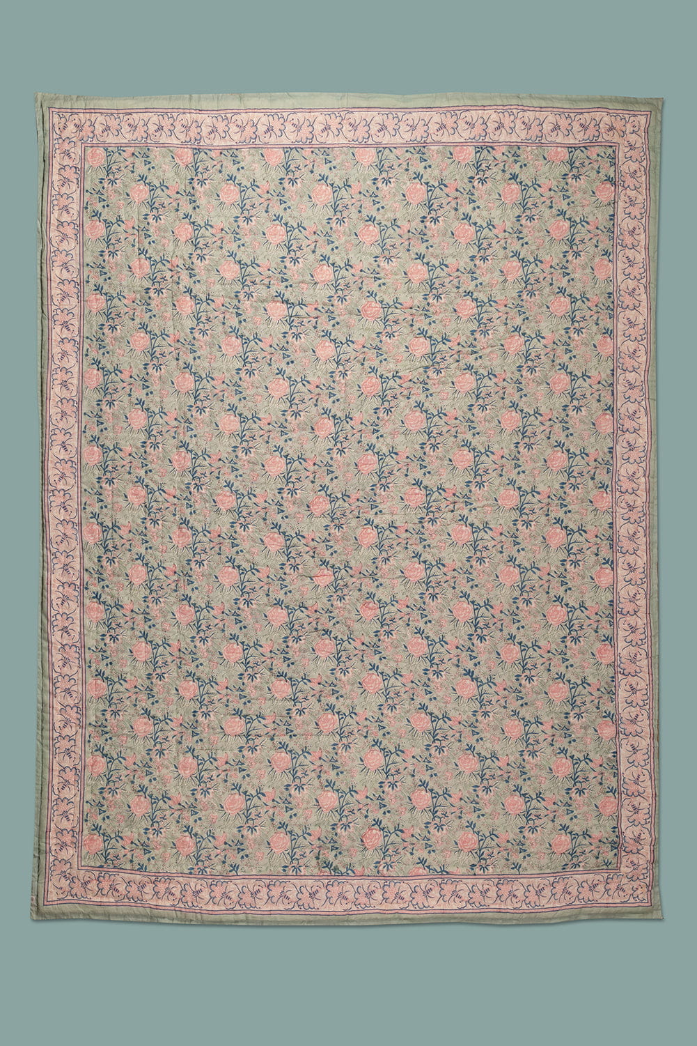 Ian Snow Ltd Amelia Hand Block Print Cotton Quilt