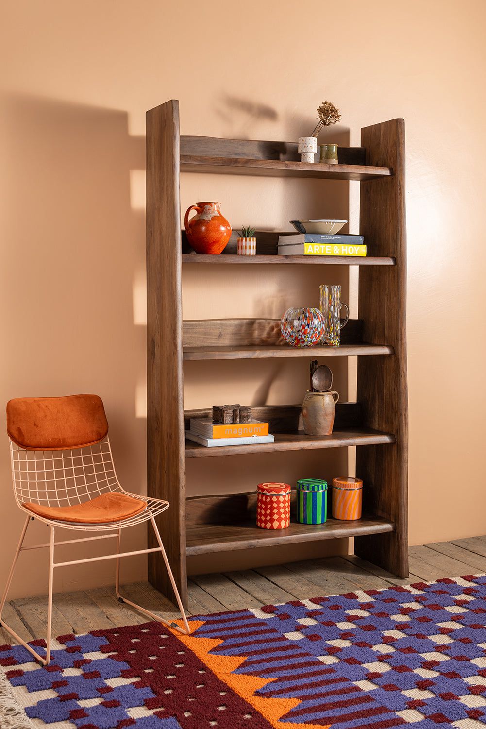 Ian Snow Ltd Mayer Acacia Wood Vinegar Finish Bookshelf