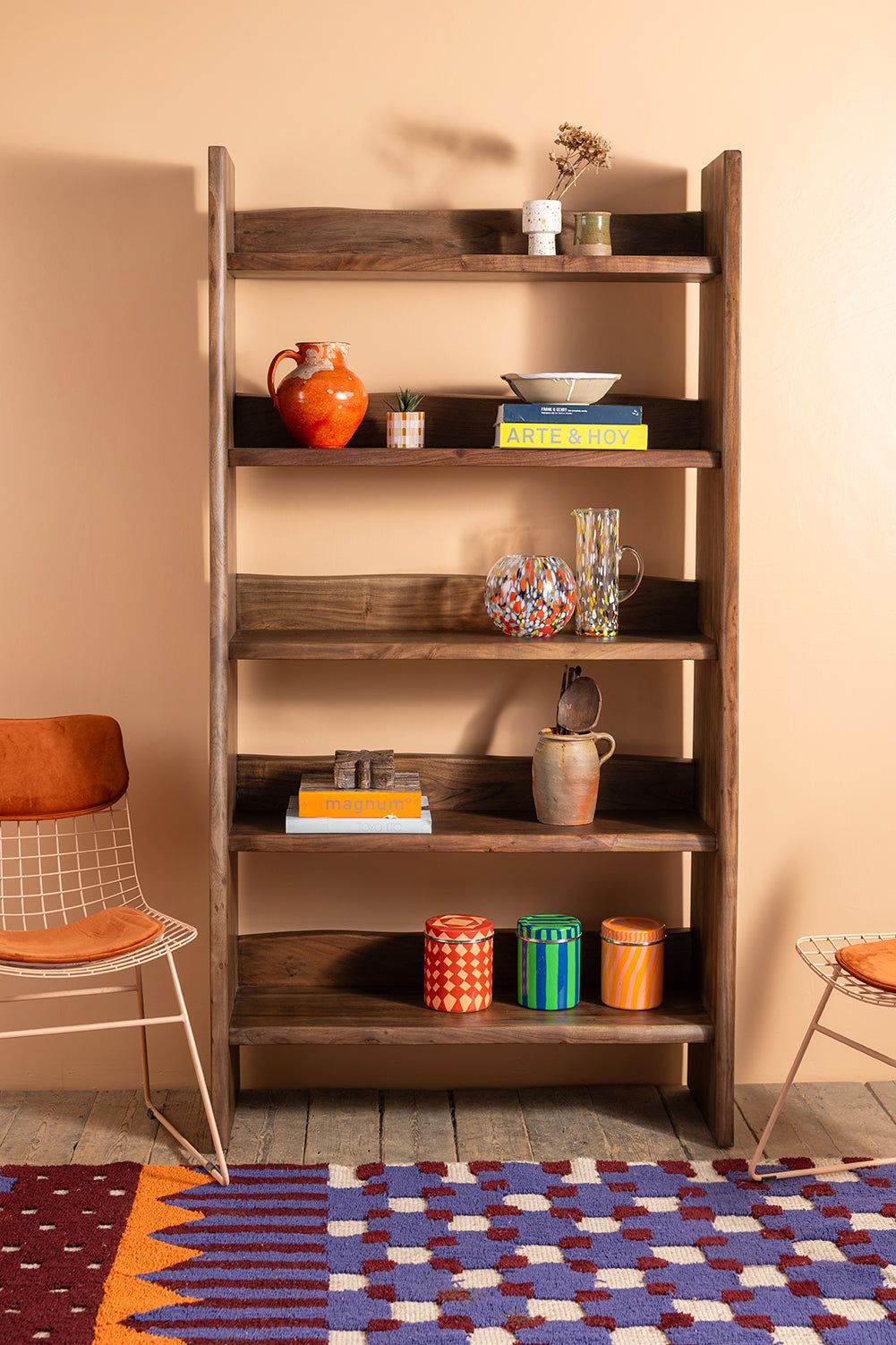 Ian Snow Ltd Mayer Acacia Wood Vinegar Finish Bookshelf
