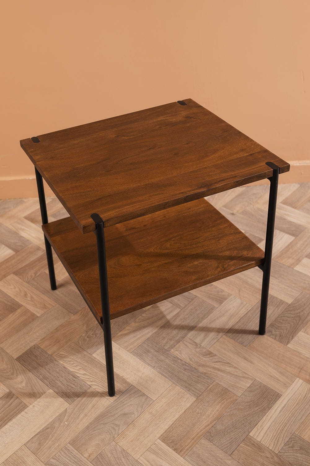 Ian Snow Ltd Conrad Acacia Wood Umber Finish Side Table