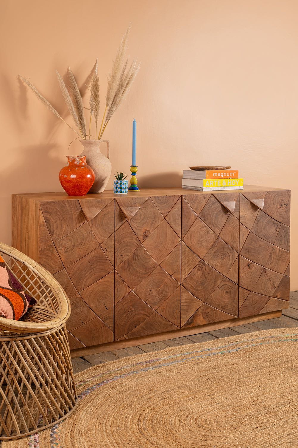 Ian Snow Ltd Calvino Acacia Wood Natural Finish Sideboard