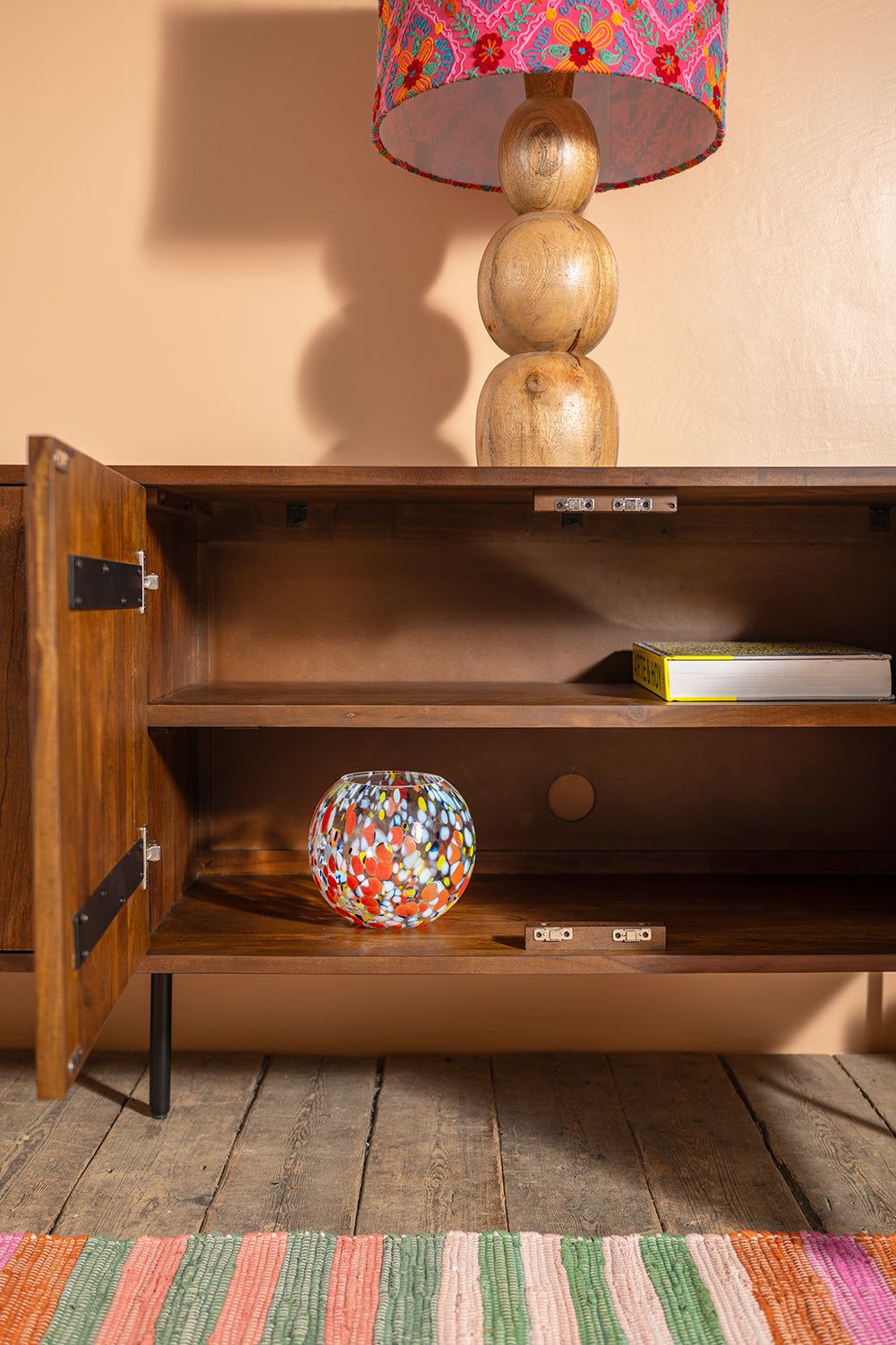 Ian Snow Ltd Conrad Acacia Wood Umber Finish Sideboard