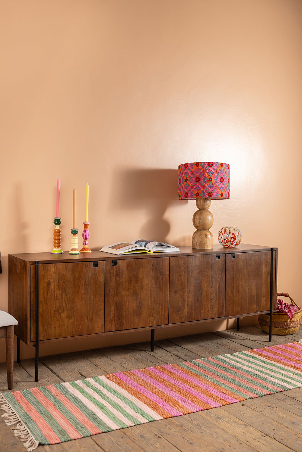 Ian Snow Ltd Conrad Acacia Wood Umber Finish Sideboard