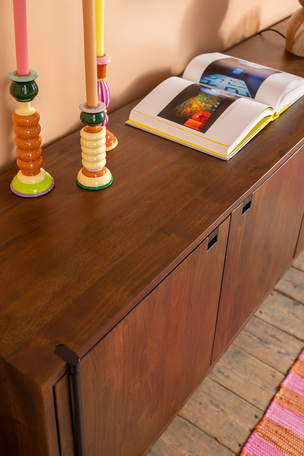 Ian Snow Ltd Conrad Acacia Wood Umber Finish Sideboard