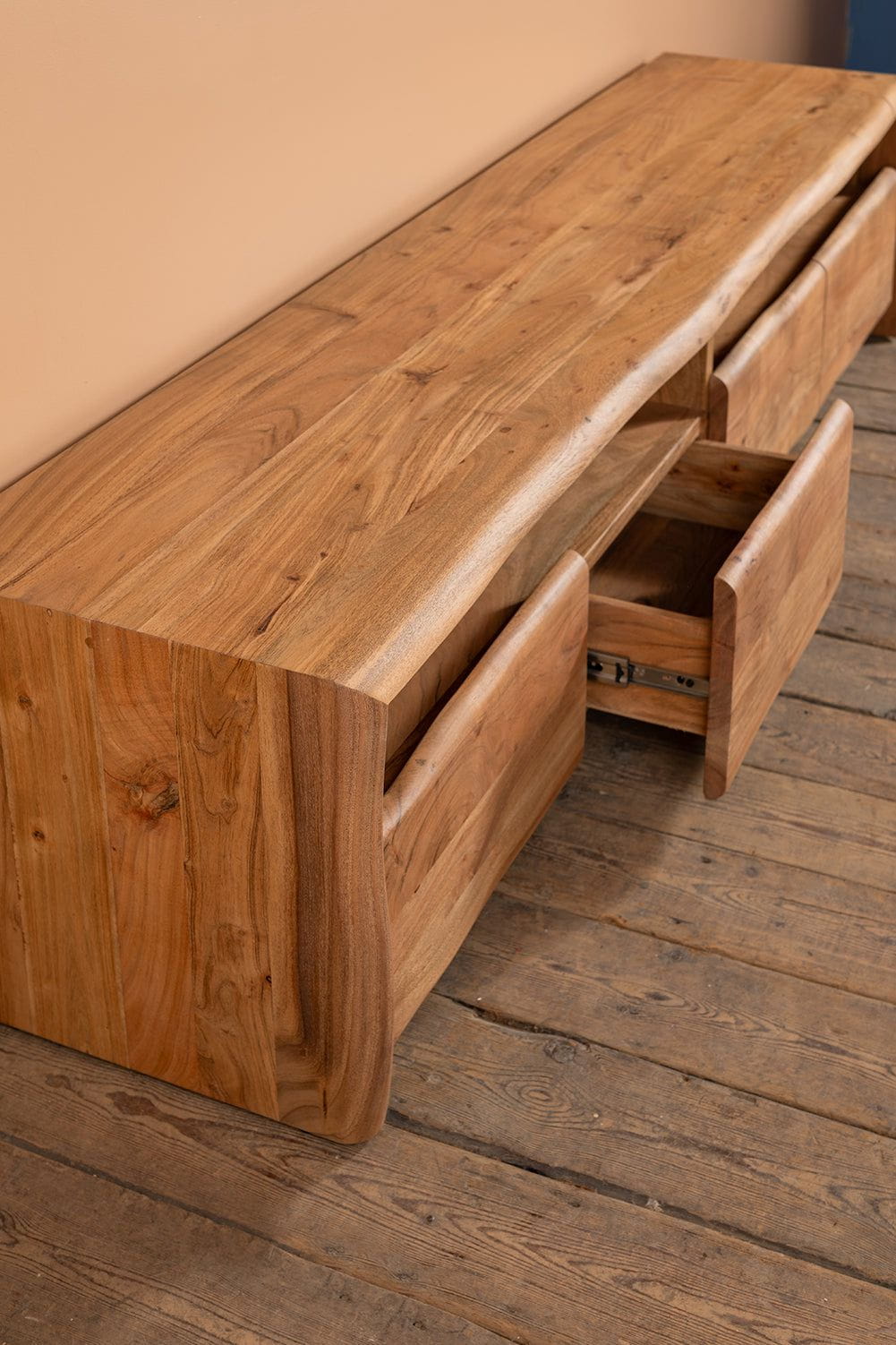 Ian Snow Ltd Doran Acacia Wood Natural Finish TV Cabinet