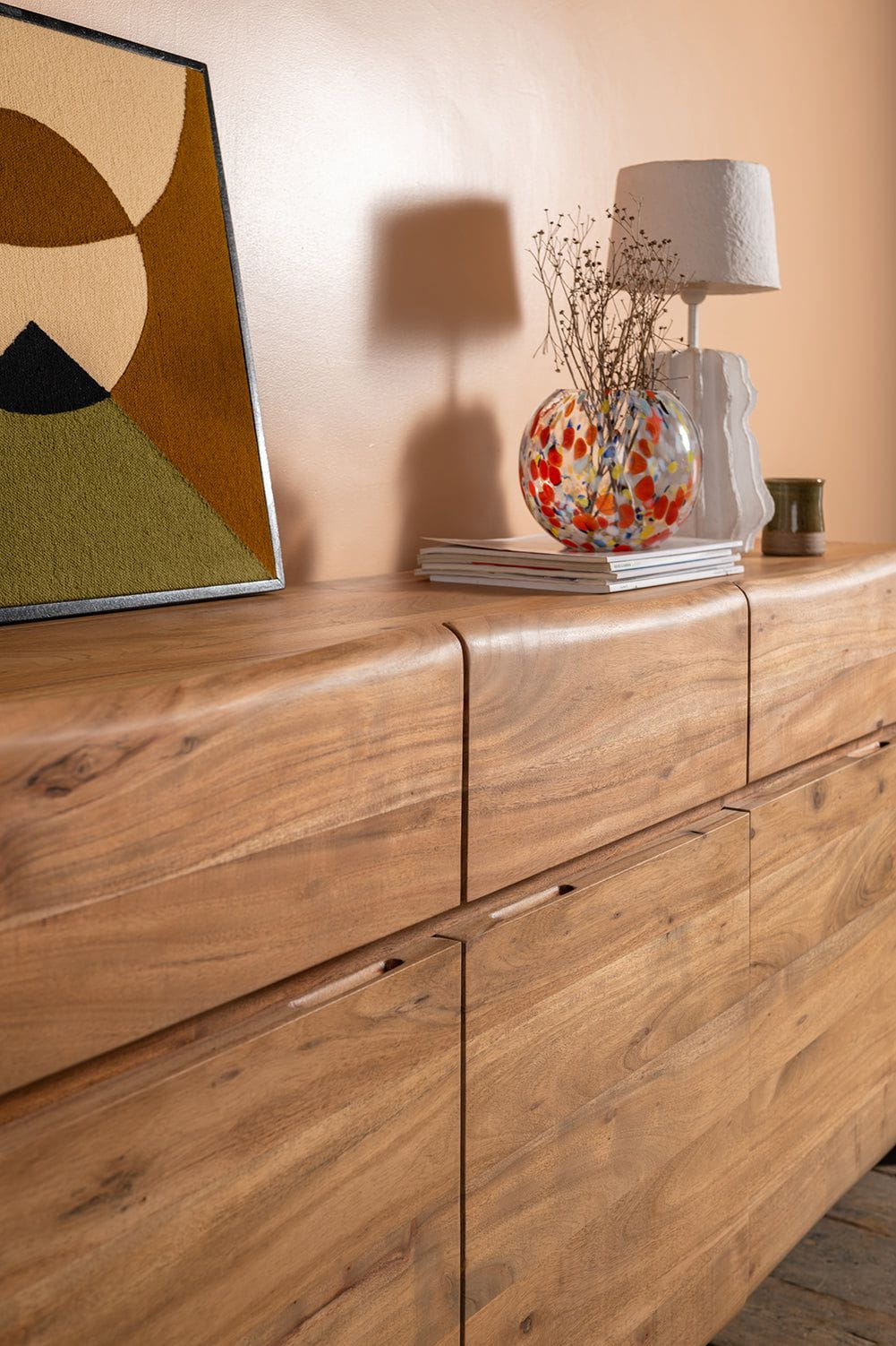Ian Snow Ltd Mayer Acacia Wood Natural Finish Sideboard