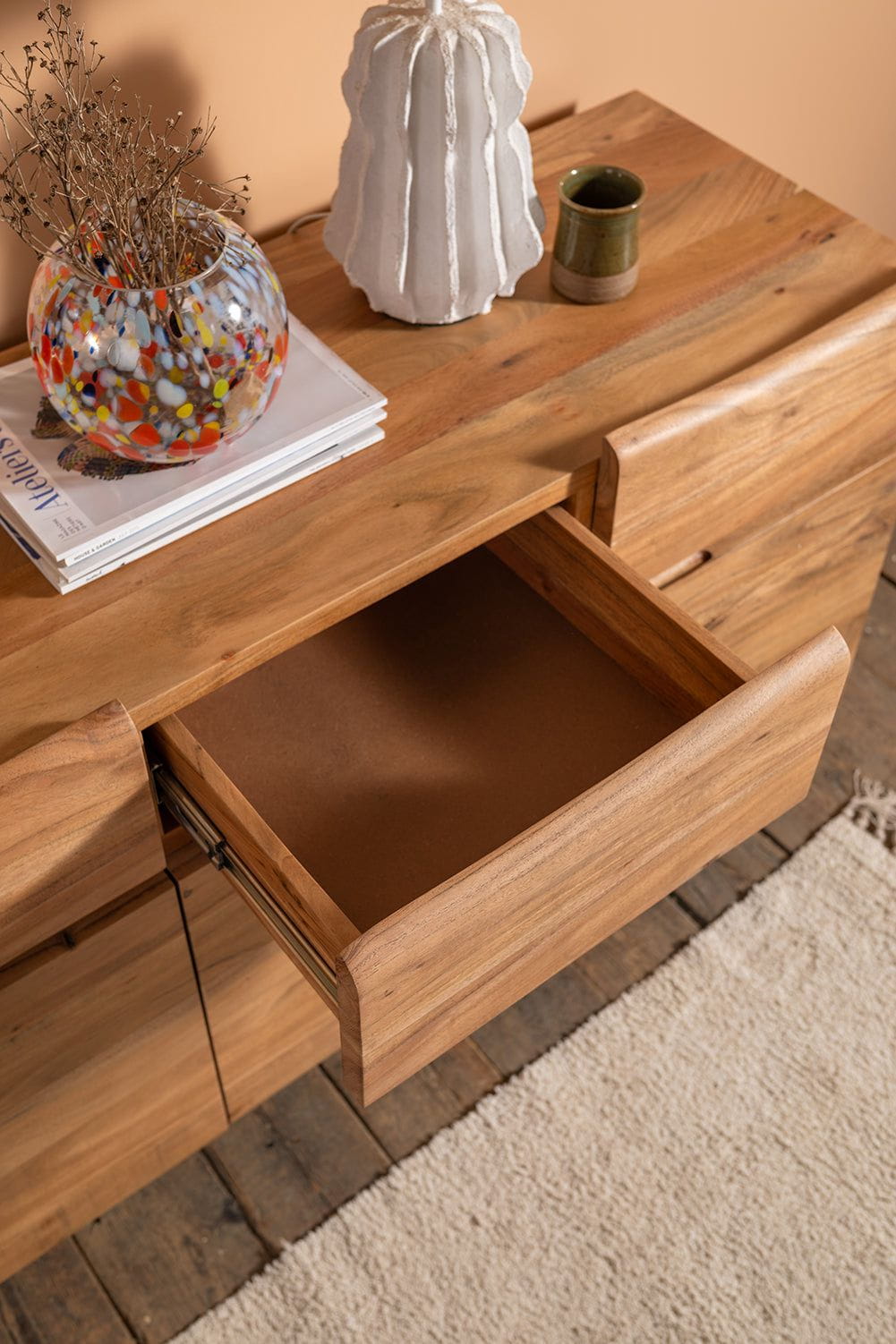Ian Snow Ltd Mayer Acacia Wood Natural Finish Sideboard