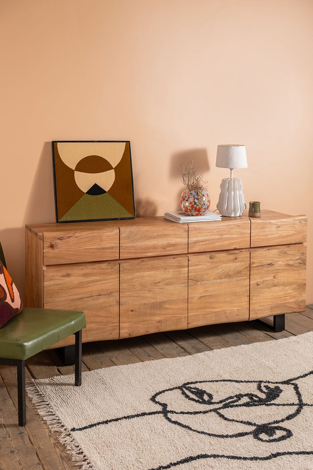 Ian Snow Ltd Mayer Acacia Wood Natural Finish Sideboard
