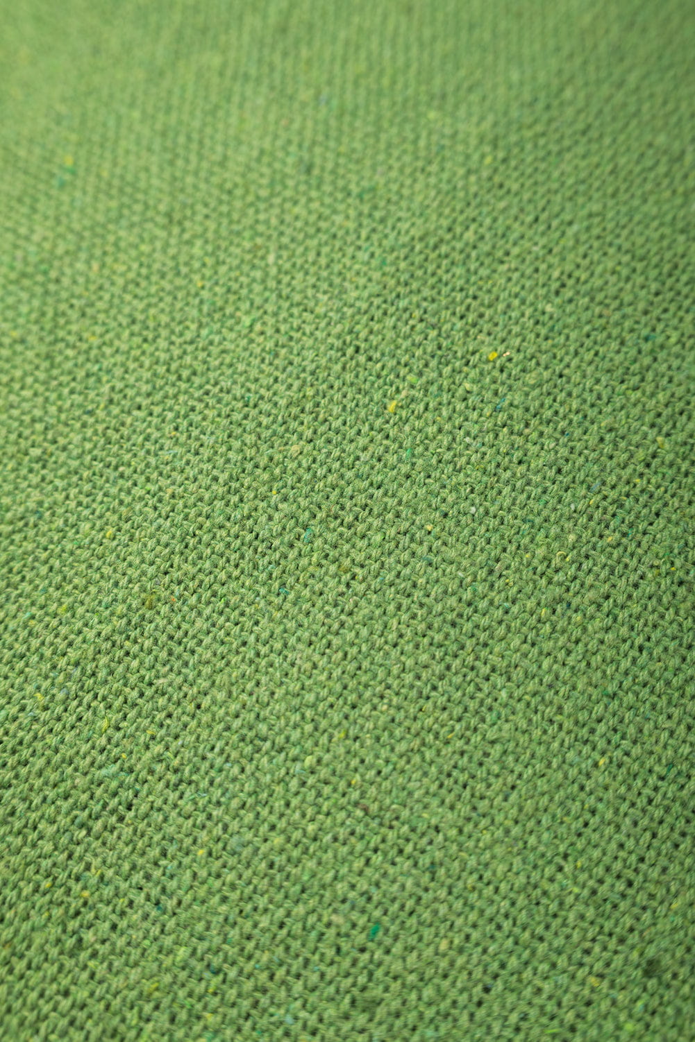 Ian Snow Ltd Green 100% Recycled Cotton Block Colour Throw