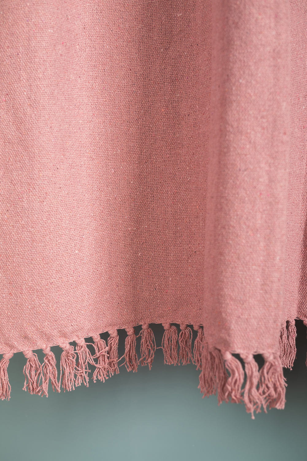 Ian Snow Ltd Pink 100% Recycled Cotton Block Colour Throw