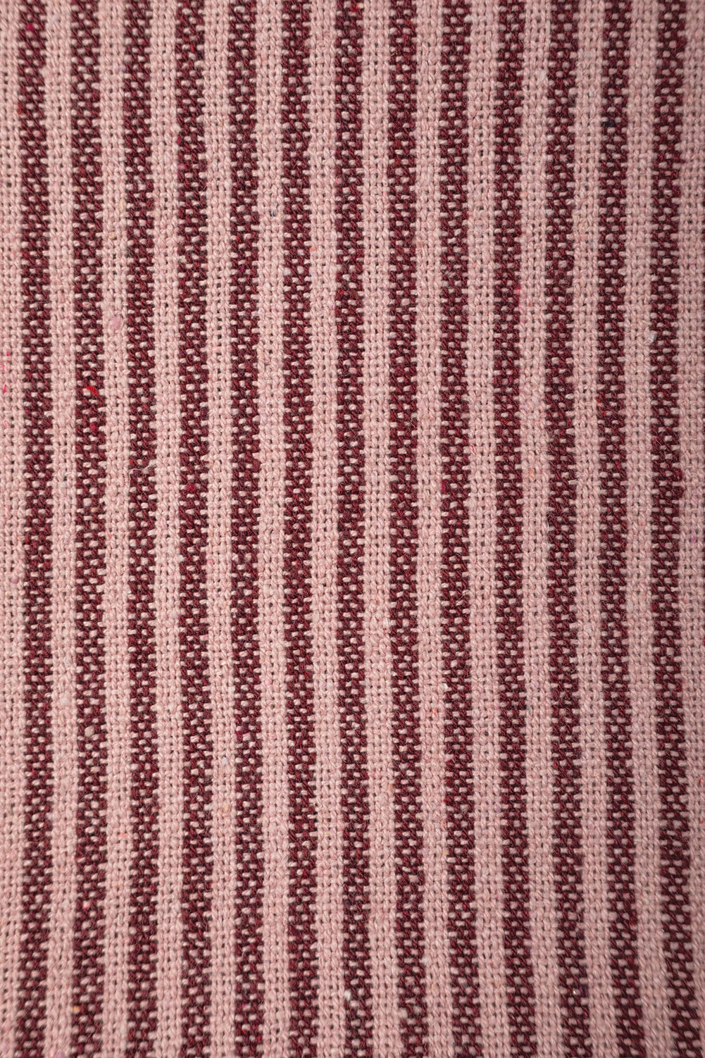 Ian Snow Ltd Plum & Dusty Rose 100% Recycled Cotton Striped Throw