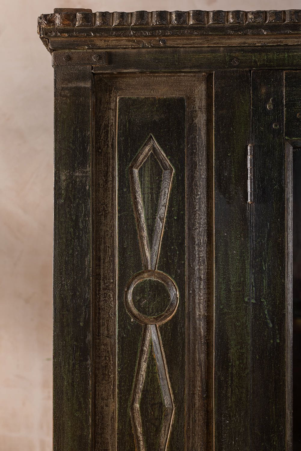 Ian Snow Ltd Carved Vintage Wooden Almirah