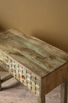 MYAKKA Block Design Mango Wood Console Table