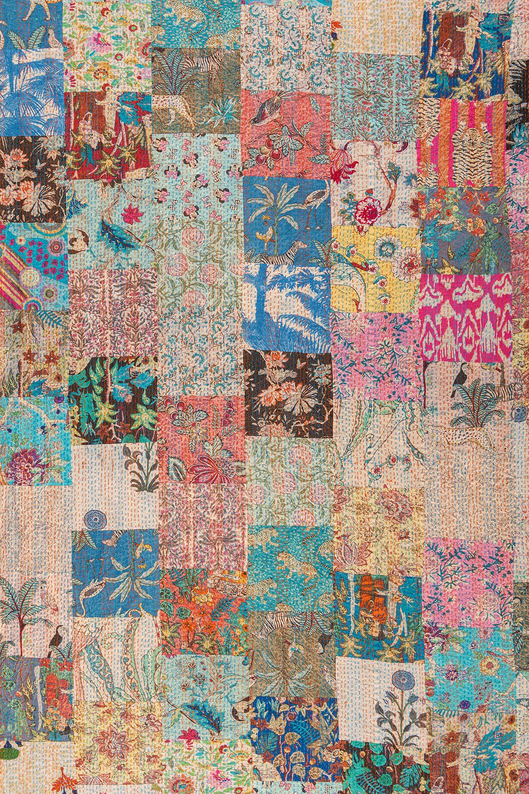 MYAKKA Lola Patchwork Kantha Bed Throw