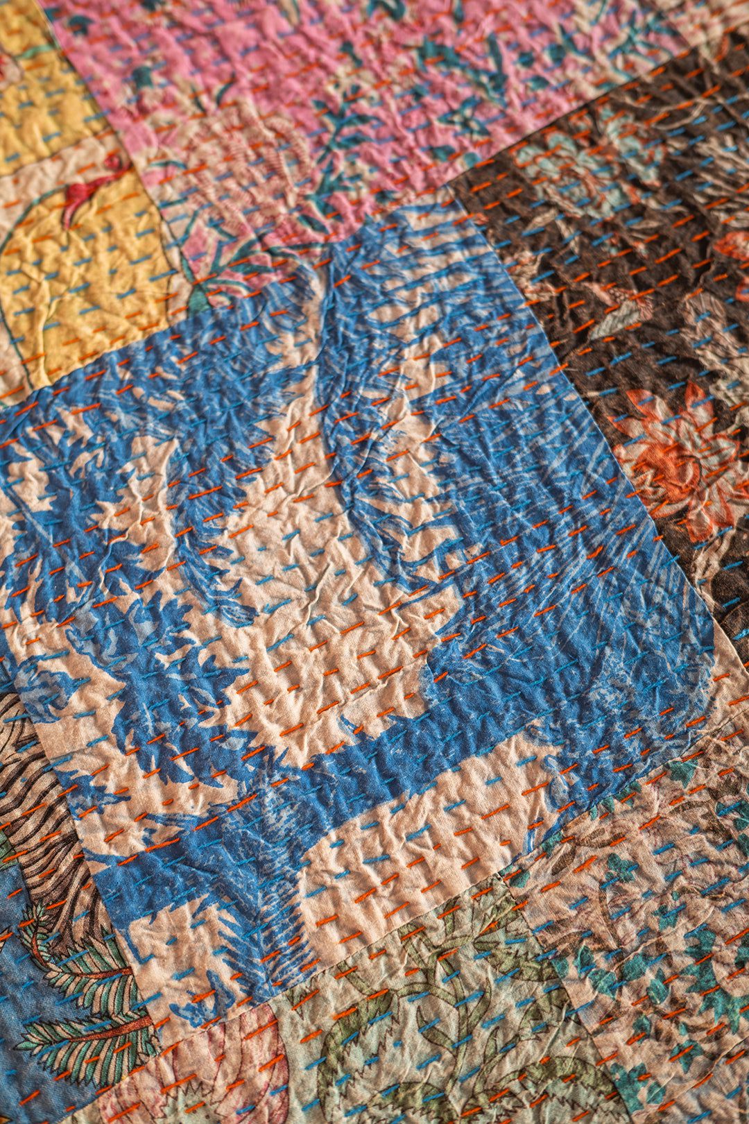 MYAKKA Lola Patchwork Kantha Bed Throw