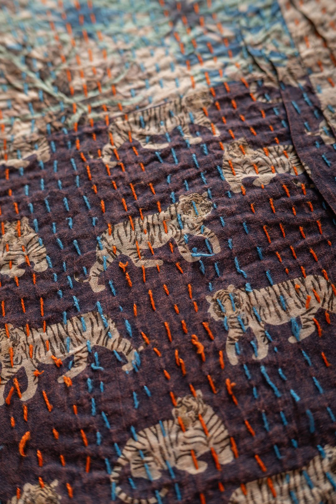 MYAKKA Lola Patchwork Kantha Bed Throw