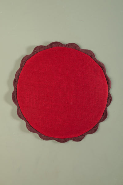 Round Block Colour Cotton Cushion Cover