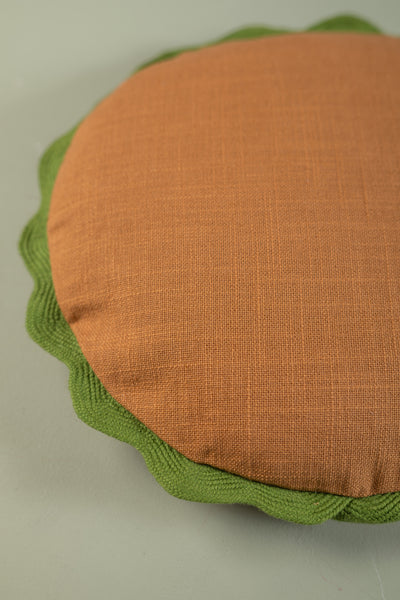 Round Block Colour Cotton Cushion Cover