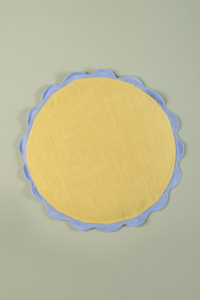 Round Block Colour Cotton Cushion Cover