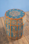 Hand Painted Sky Blue Side Table