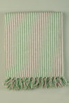 Green Stripe Recycled Cotton Throw