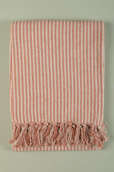 Red Stripe Recycled Cotton Throw