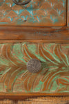 Vintage Carved & Coloured Drawer Unit