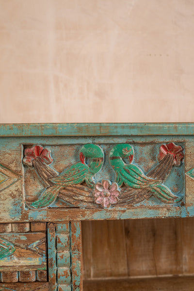 Vintage Carved & Coloured Sideboard