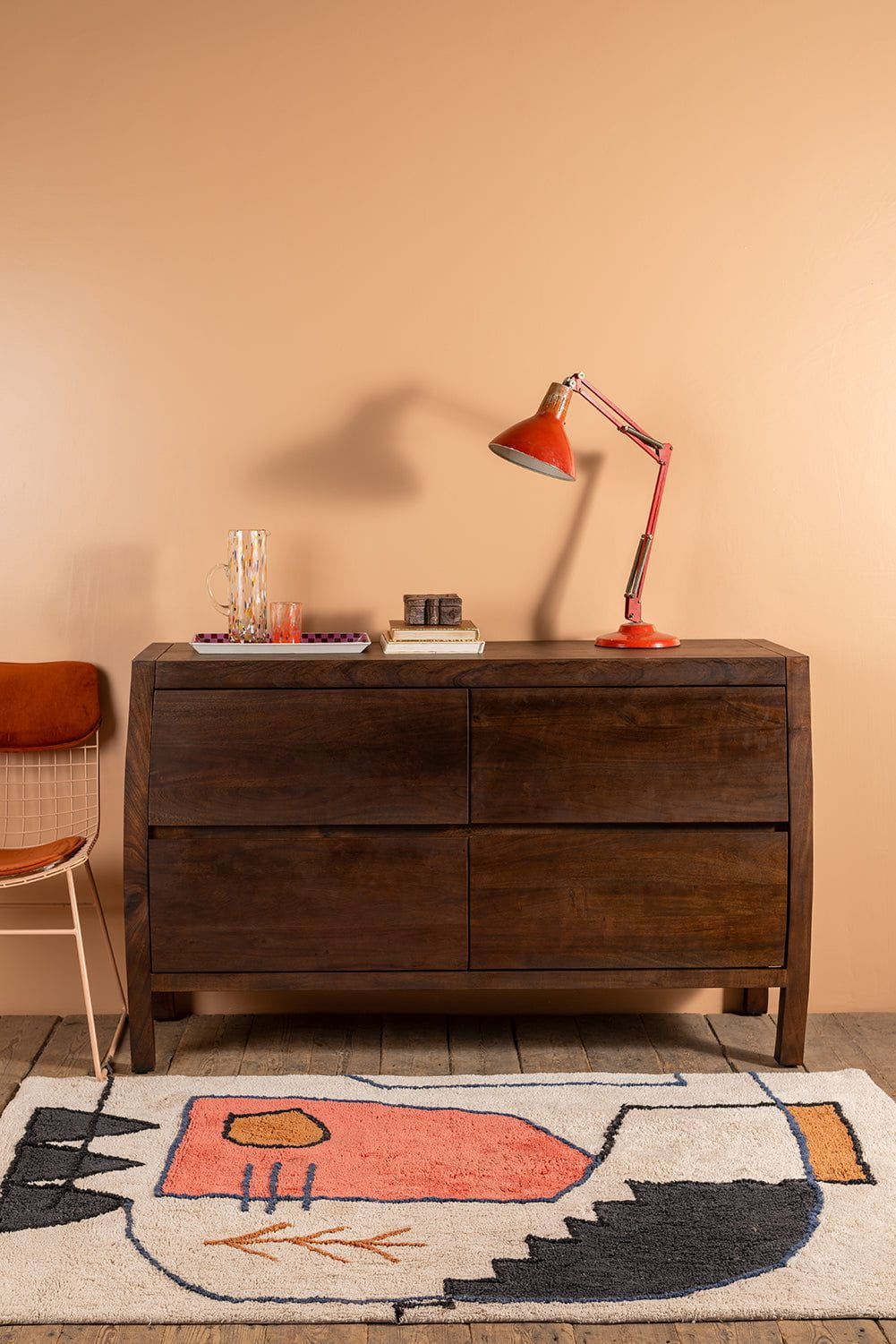 Ian Snow Ltd Ellroy Acacia Wood Drift Finish Chest of Drawers