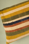 Ian Snow Ltd Clay Stripe Block Print Cushion Cover