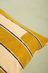 Ian Snow Ltd Mustard Stripe Block Print Cushion Cover