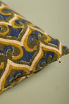 Ian Snow Ltd Olive & Navy Spade Block Print Cushion Cover