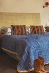 Ian Snow Ltd Whiskey Brown Stripe Block Print Cushion Cover