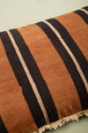 Ian Snow Ltd Whiskey Brown Stripe Block Print Cushion Cover